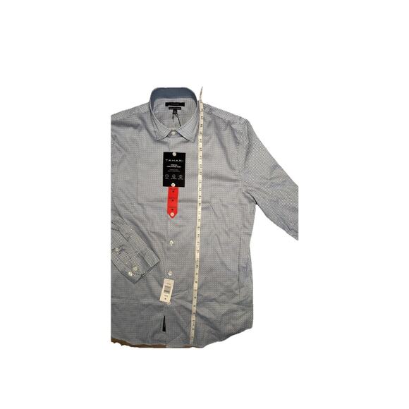 Tahari Stretch Luxe Woven Men's Long Sleeve Dress Shirt Regular Fit Soft Medium - Picture 4 of 4